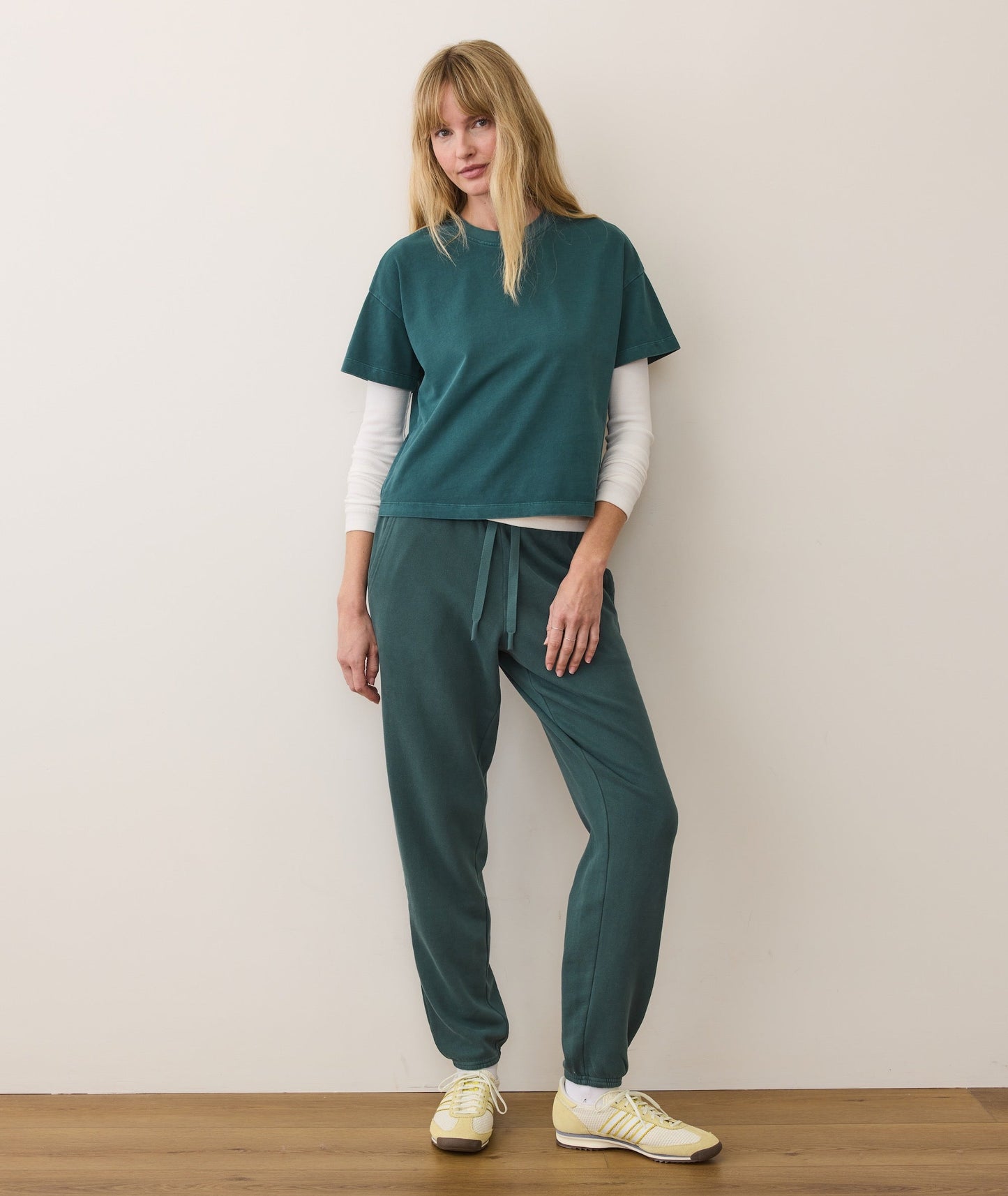 Women's Luxe Jersey Crew Tee in Rainforest
