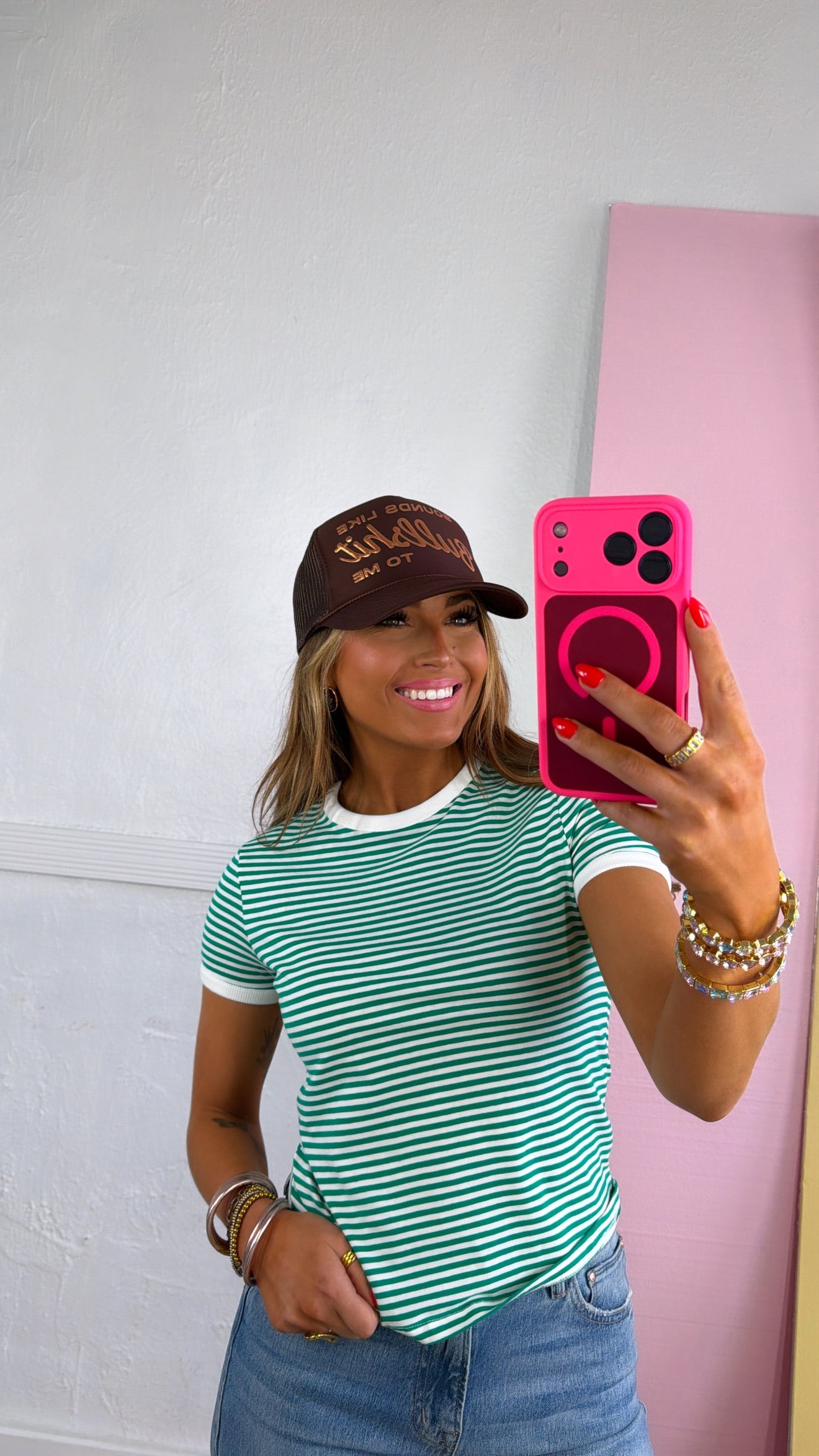 The Spring Striped Tee, Green