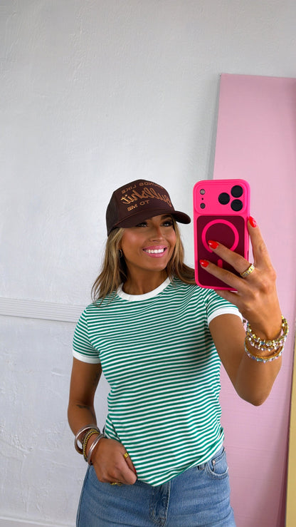 The Spring Striped Tee, Green