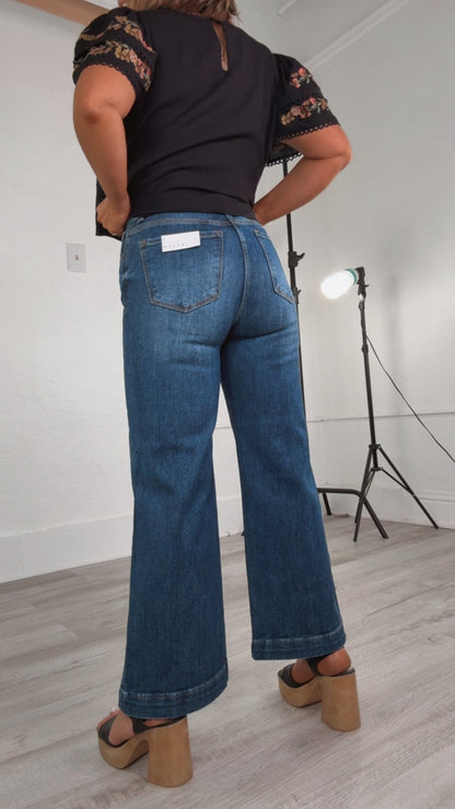 River High Rise Wide Leg Jeans, RISEN