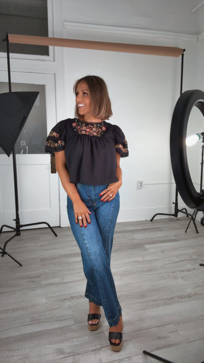 River High Rise Wide Leg Jeans, RISEN
