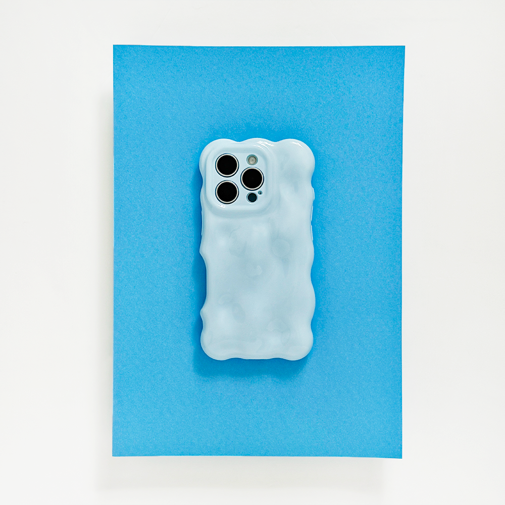 3D Bubble Phone Case - Baby Blue