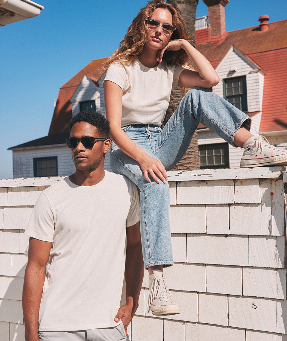 Women's Re-Spun Signature Crew in Natural