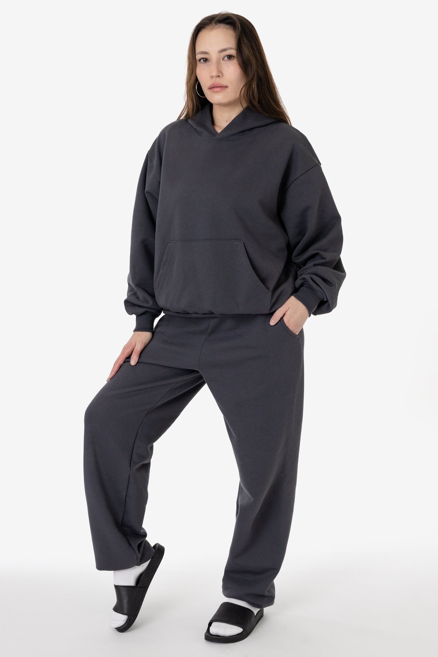 MWF1049 - 10 oz. Mid-weight Poly Cotton Fleece Wide Hoodie