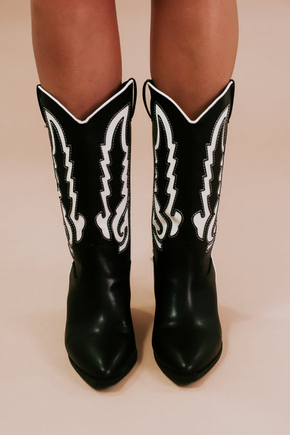 Western Revival Boot, Black