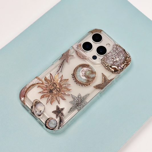 Printed Clear Phone Case - Pastel Celestial