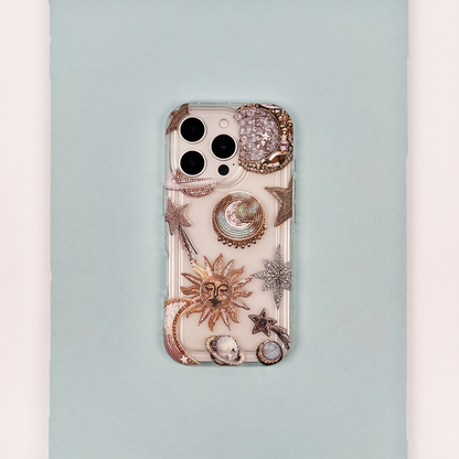 Printed Clear Phone Case - Pastel Celestial