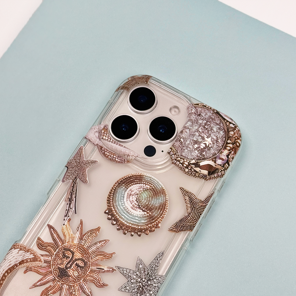Printed Clear Phone Case - Pastel Celestial