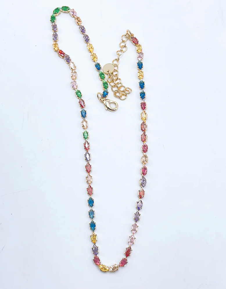 Treasure Jewels: Multi Infinity Rainbow Necklace