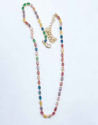 Treasure Jewels: Multi Infinity Rainbow Necklace