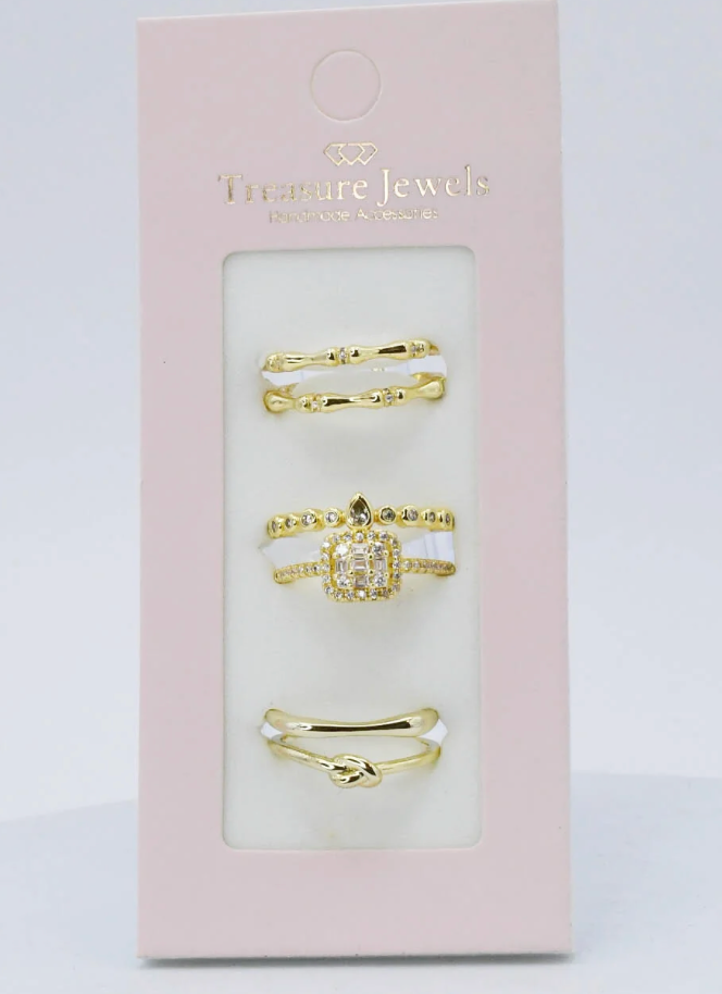 Treasure Jewels: Regal Radiance Ring Set Gold