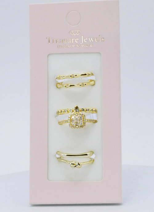 Treasure Jewels: Regal Radiance Ring Set Gold
