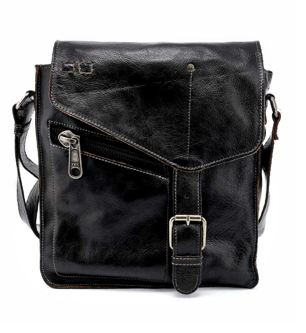 Venice Beach Crossbody, Black Rustic