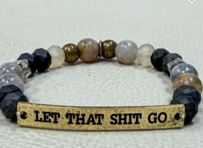 Sassy Bracelet "Let That Shit Go", Gold
