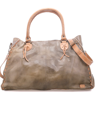 Rockaway Leather Tote, Taupe Oats Rustic