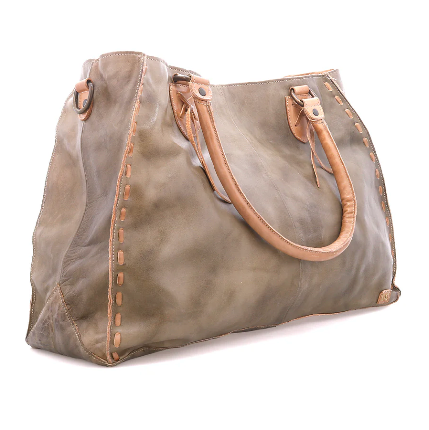 Rockaway Leather Tote, Taupe Oats Rustic