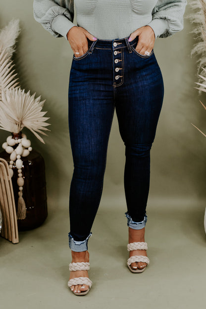 Tristen Button Up, Dark Wash KANCAN