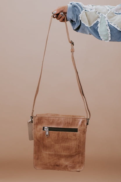 Venice Beach Crossbody, Tan Rustic