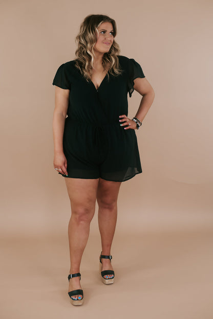 So Sleek Romper, Black