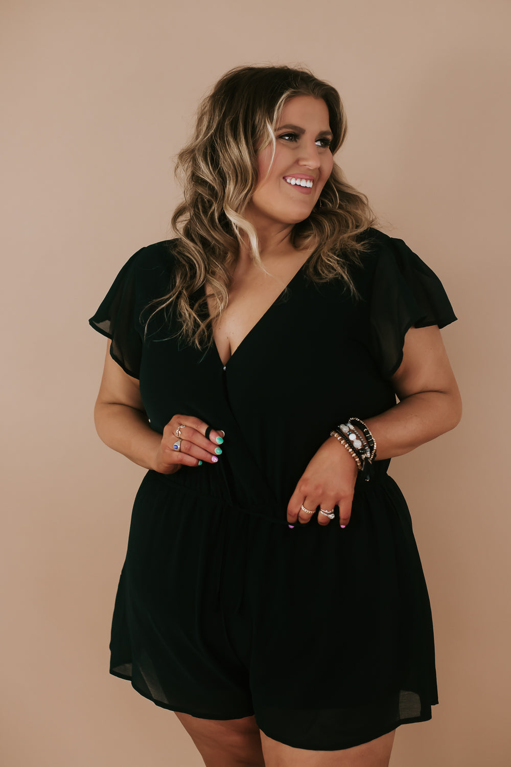 So Sleek Romper, Black