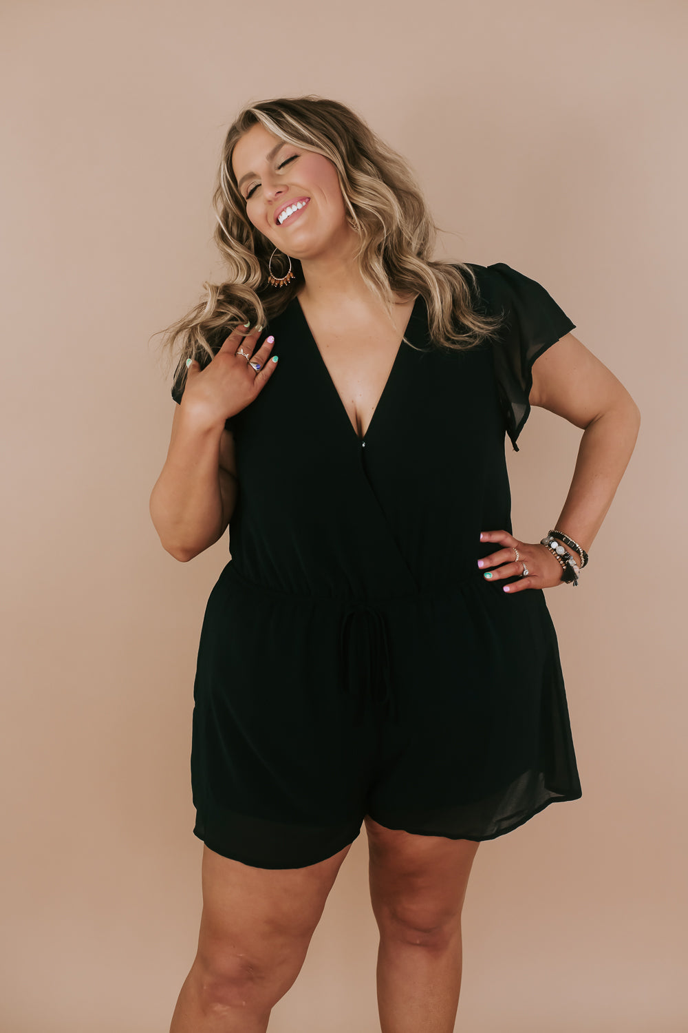 So Sleek Romper, Black