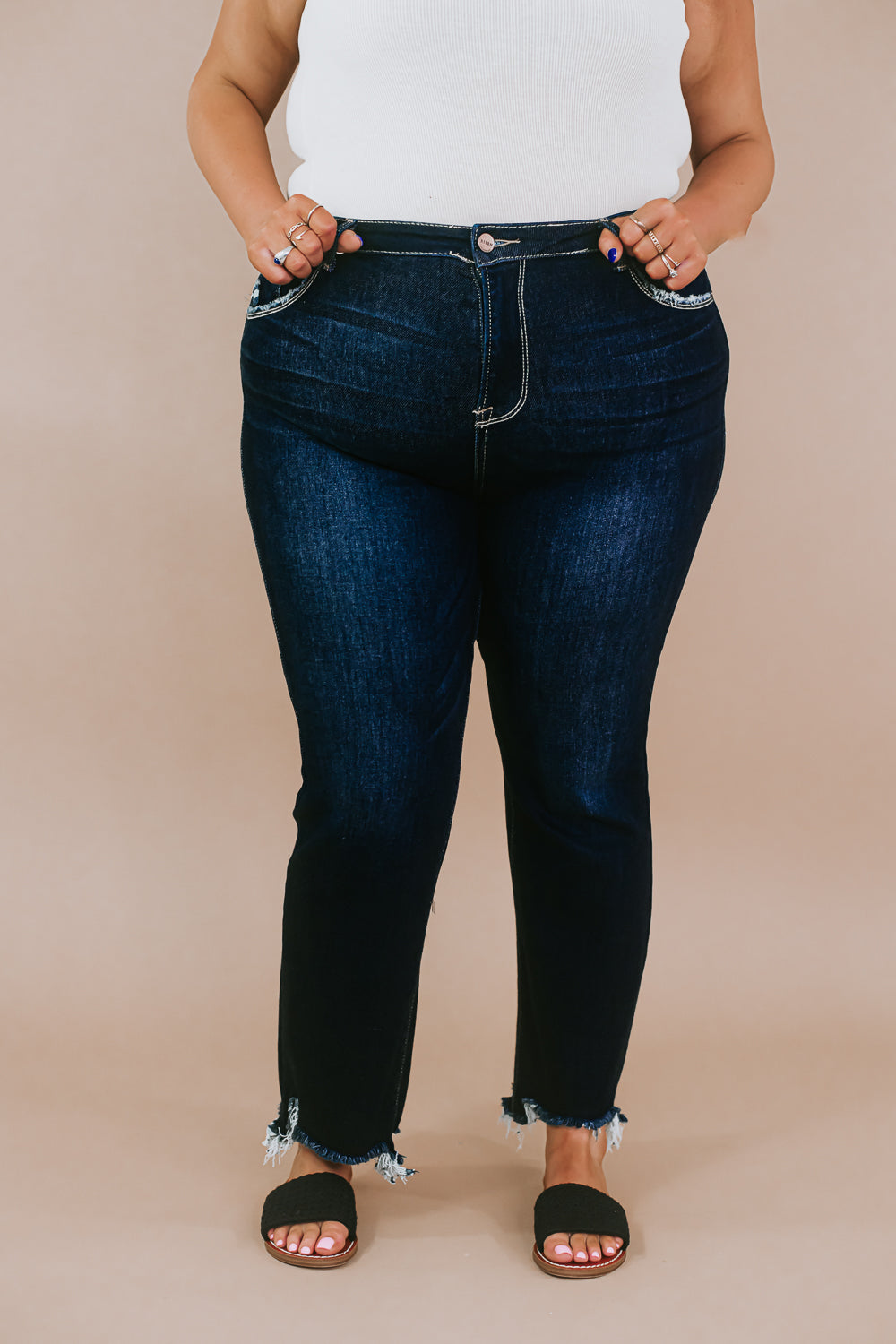 Tatum High Rise Straight Denim, Risen