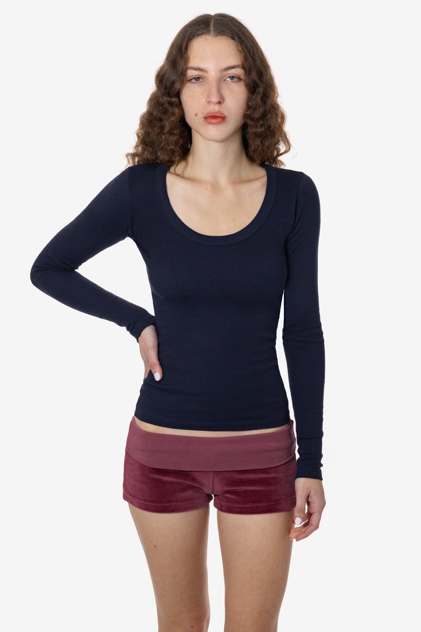 43082 - Baby Rib L/S Scoopneck Tee
