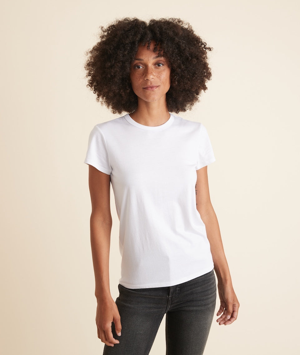 Women's Signature Crew in White