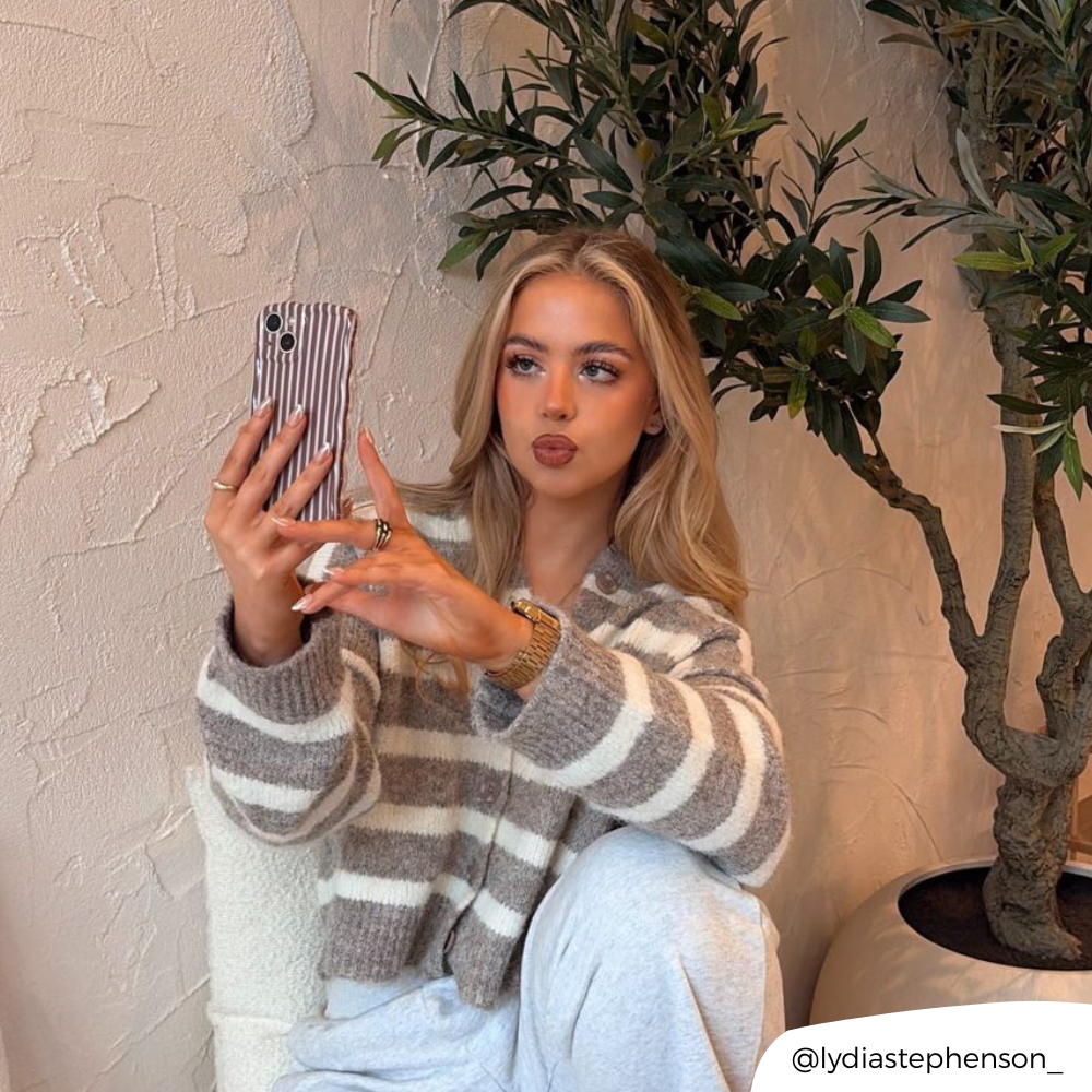 Wavy Phone Case - Chestnut Stripes