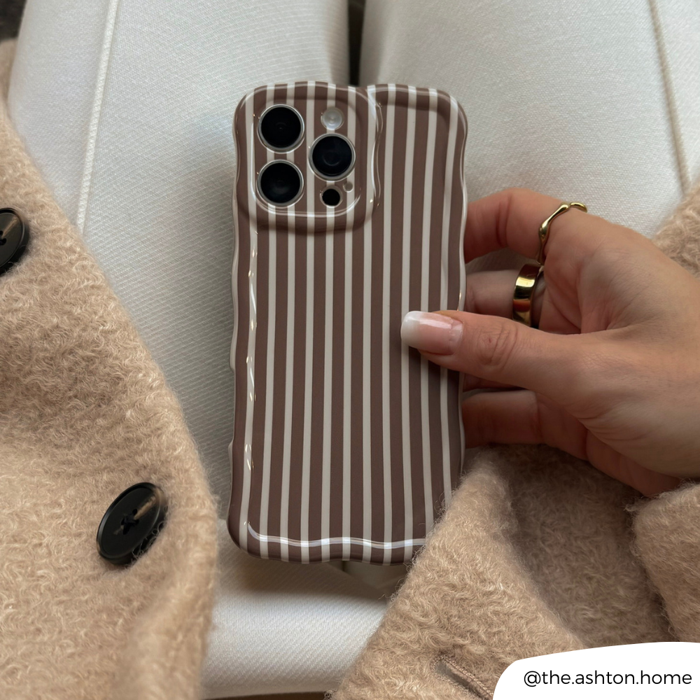 Wavy Phone Case - Chestnut Stripes