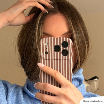 Wavy Phone Case - Chestnut Stripes