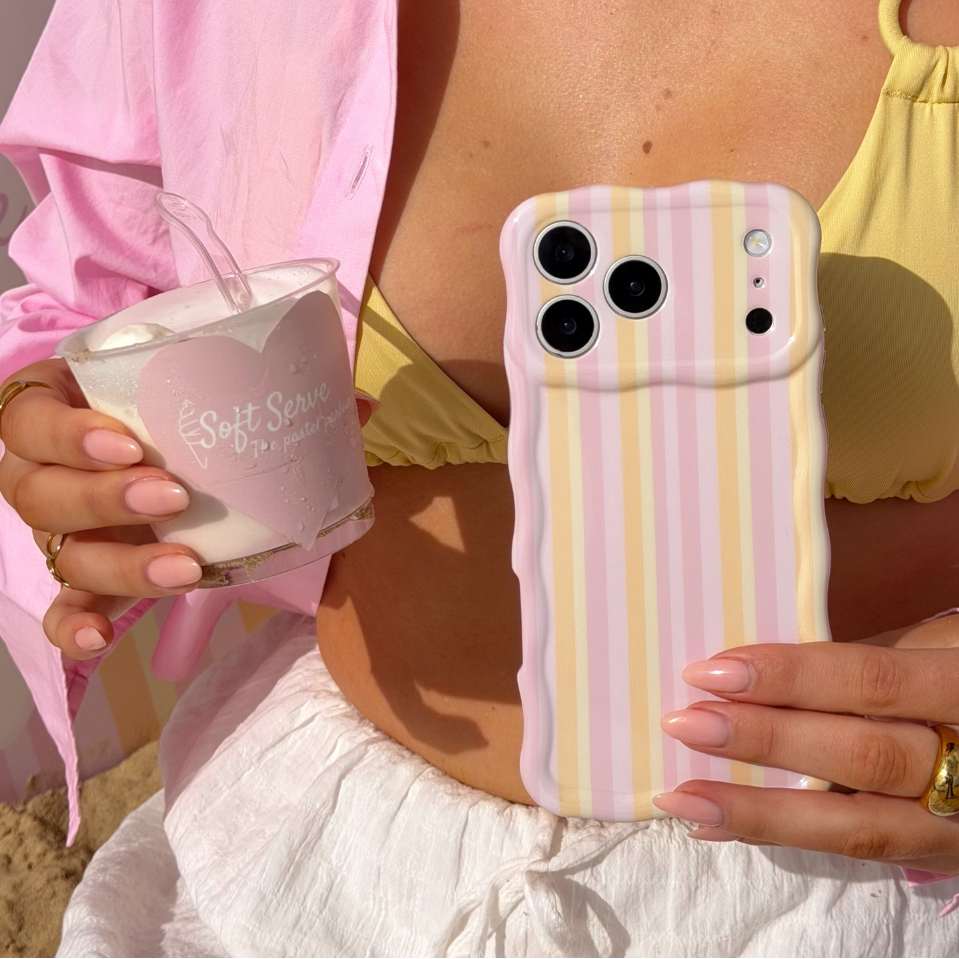 Wavy Phone Case - Pastel Stripes