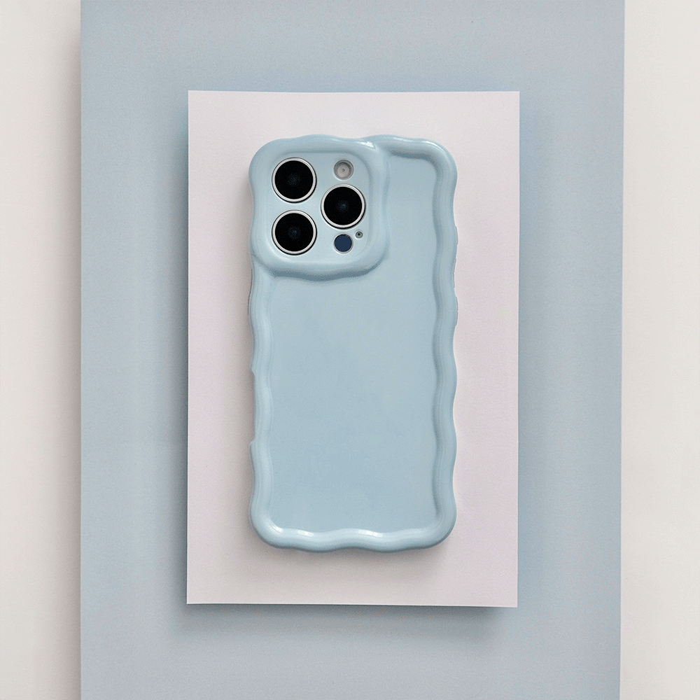 Wavy Phone Case - Baby Blue