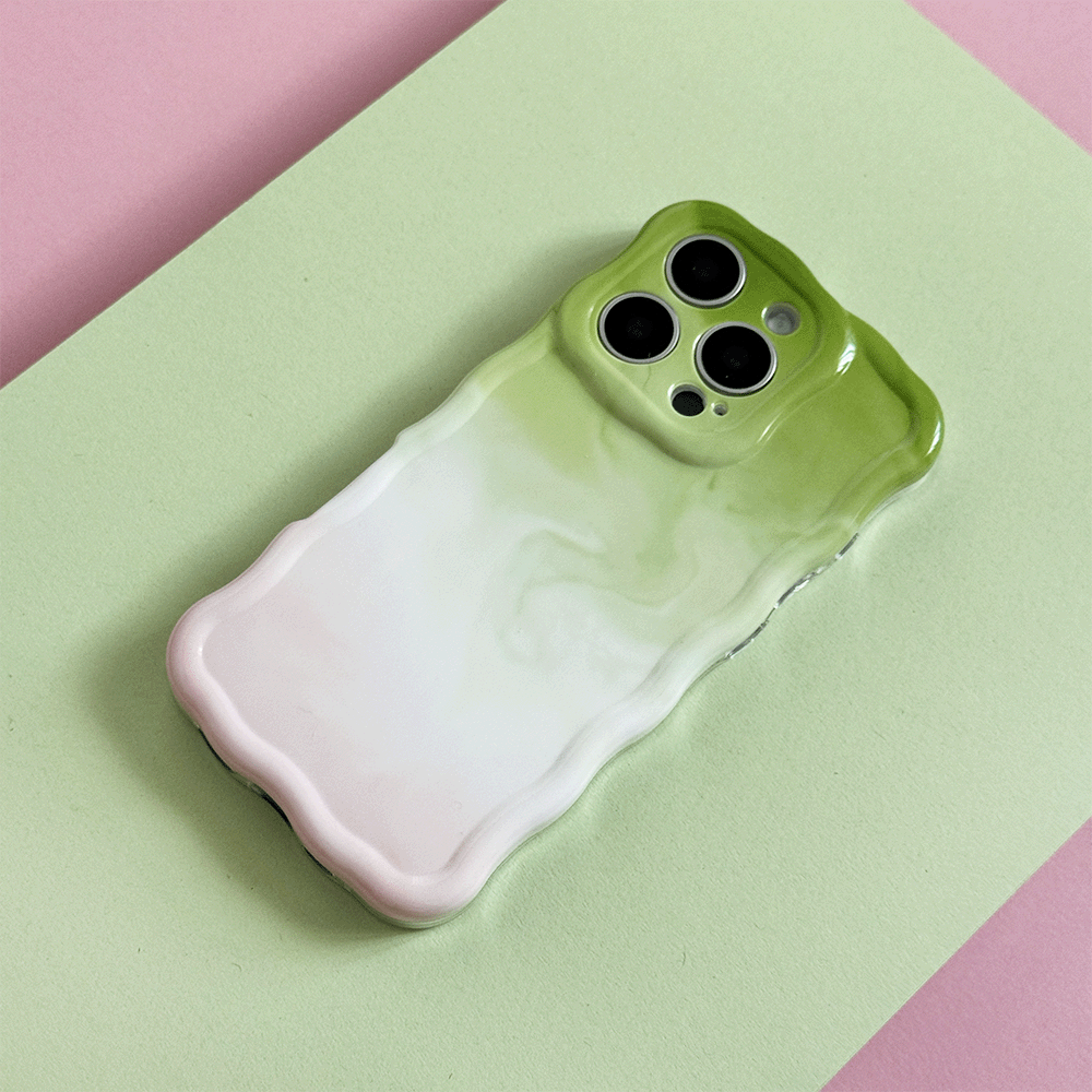 Wavy Phone Case - Strawberry Matcha