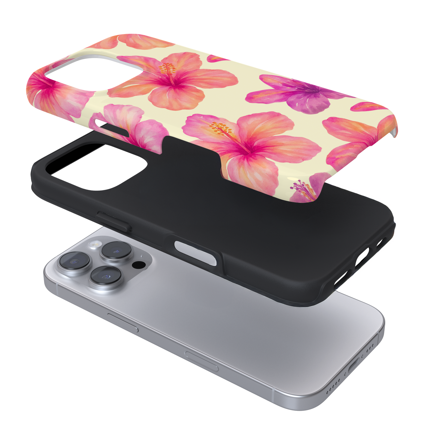 Tough Phone Case - Island Girl Butter Yellow Hibiscus