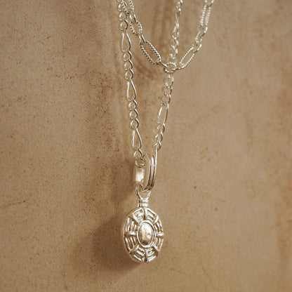Apollo Earrings & Pendant Necklace Layering Set Sterling Silver