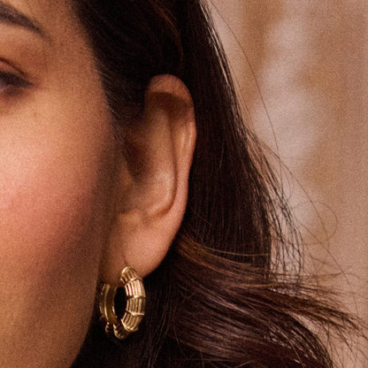 Apollo Hoop Earrings 18ct Gold Plate