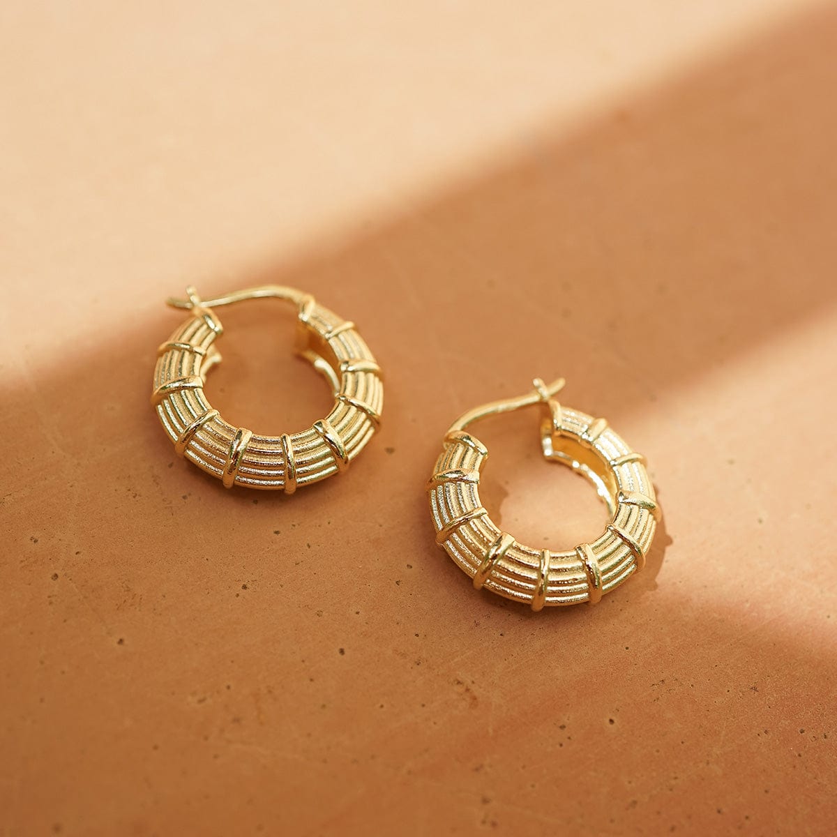 Apollo Hoop Earrings 18ct Gold Plate