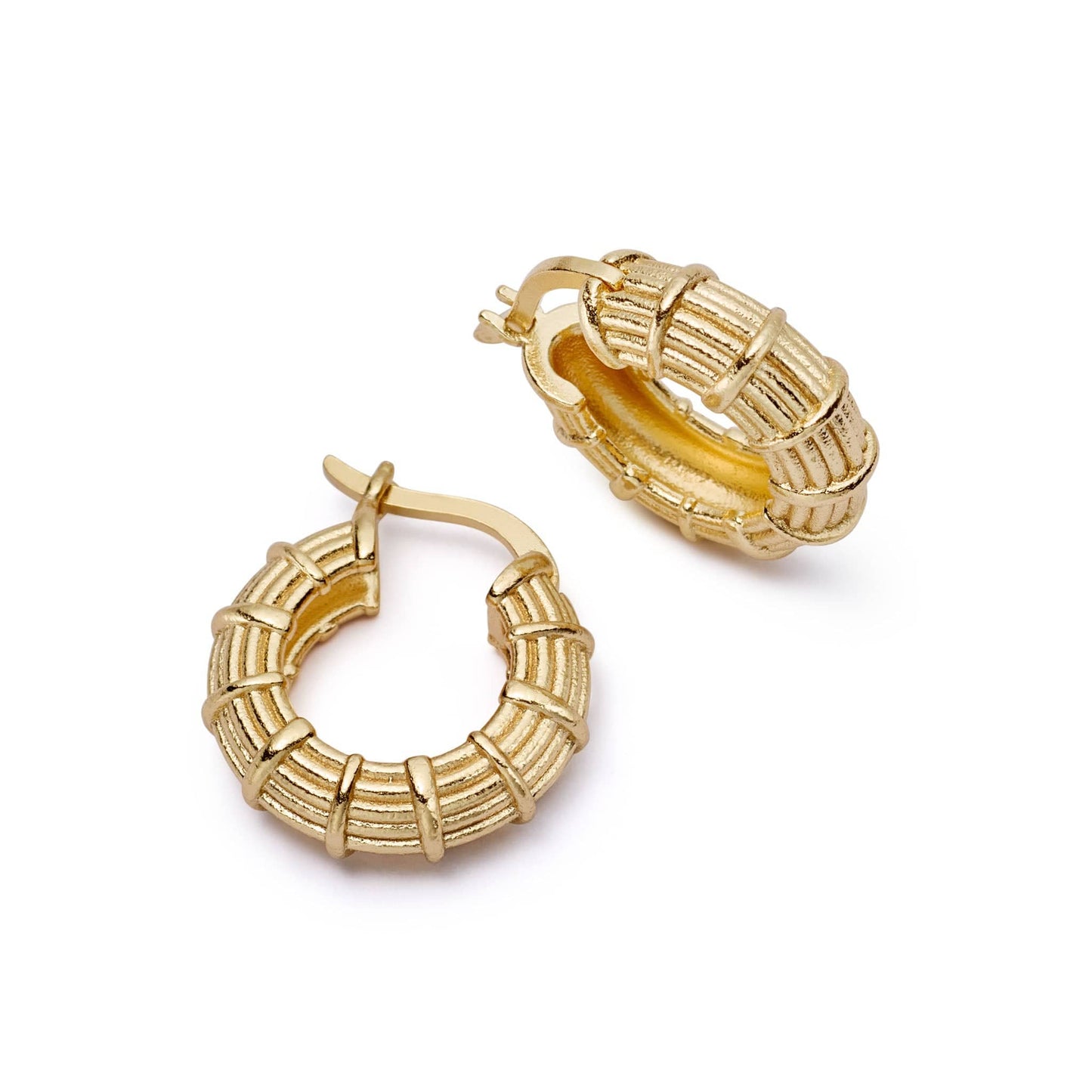 Apollo Hoop Earrings 18ct Gold Plate
