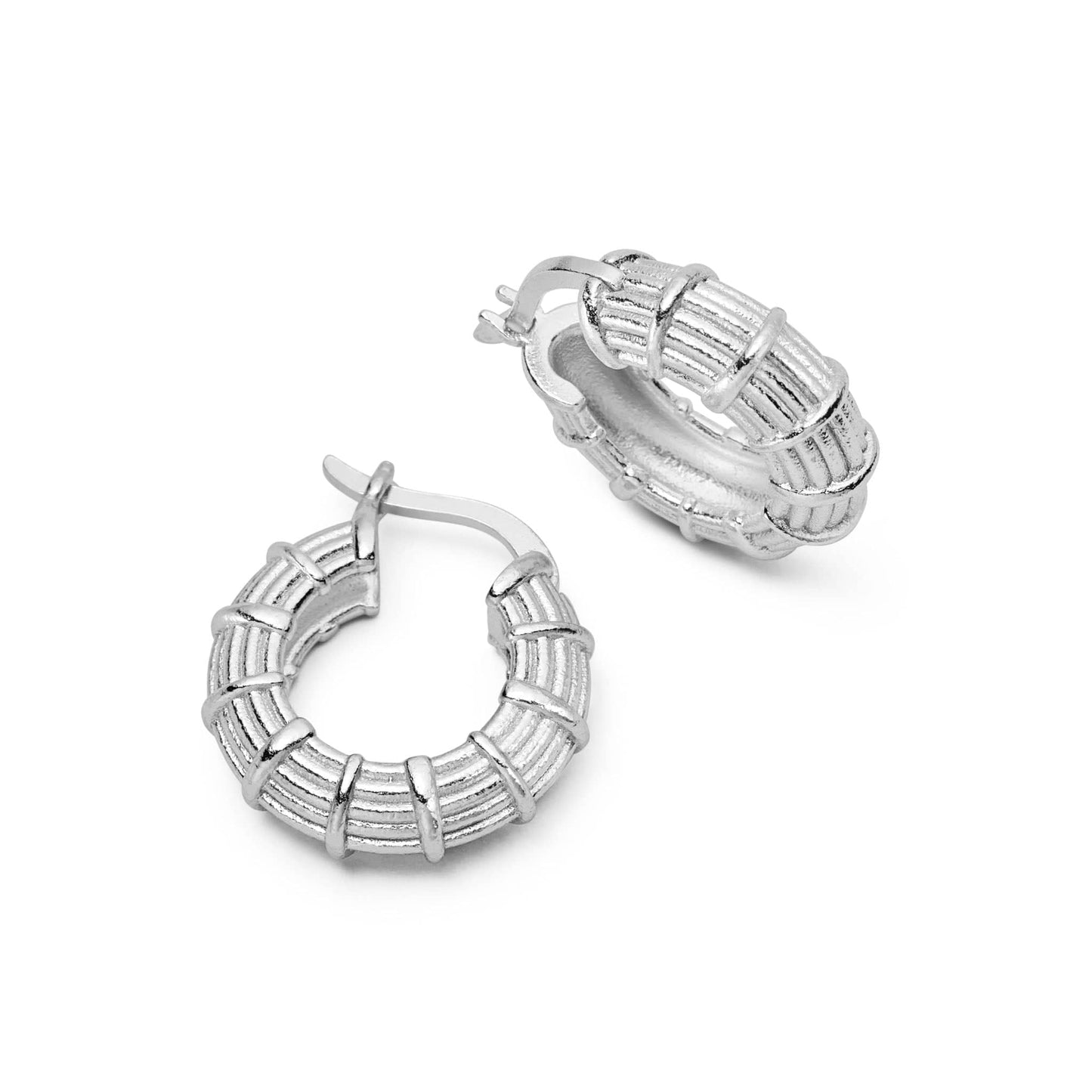 Apollo Hoop Earrings Sterling Silver