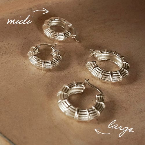 Apollo Hoop Earrings Sterling Silver