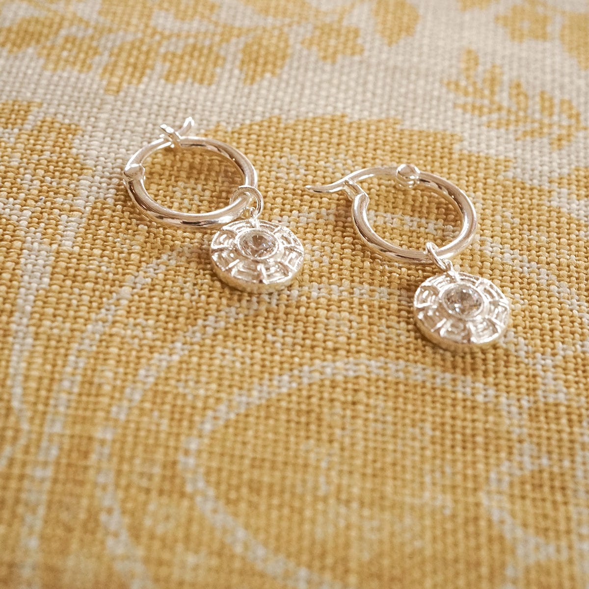 Apollo Sparkle Drop Earrings Sterling Silver