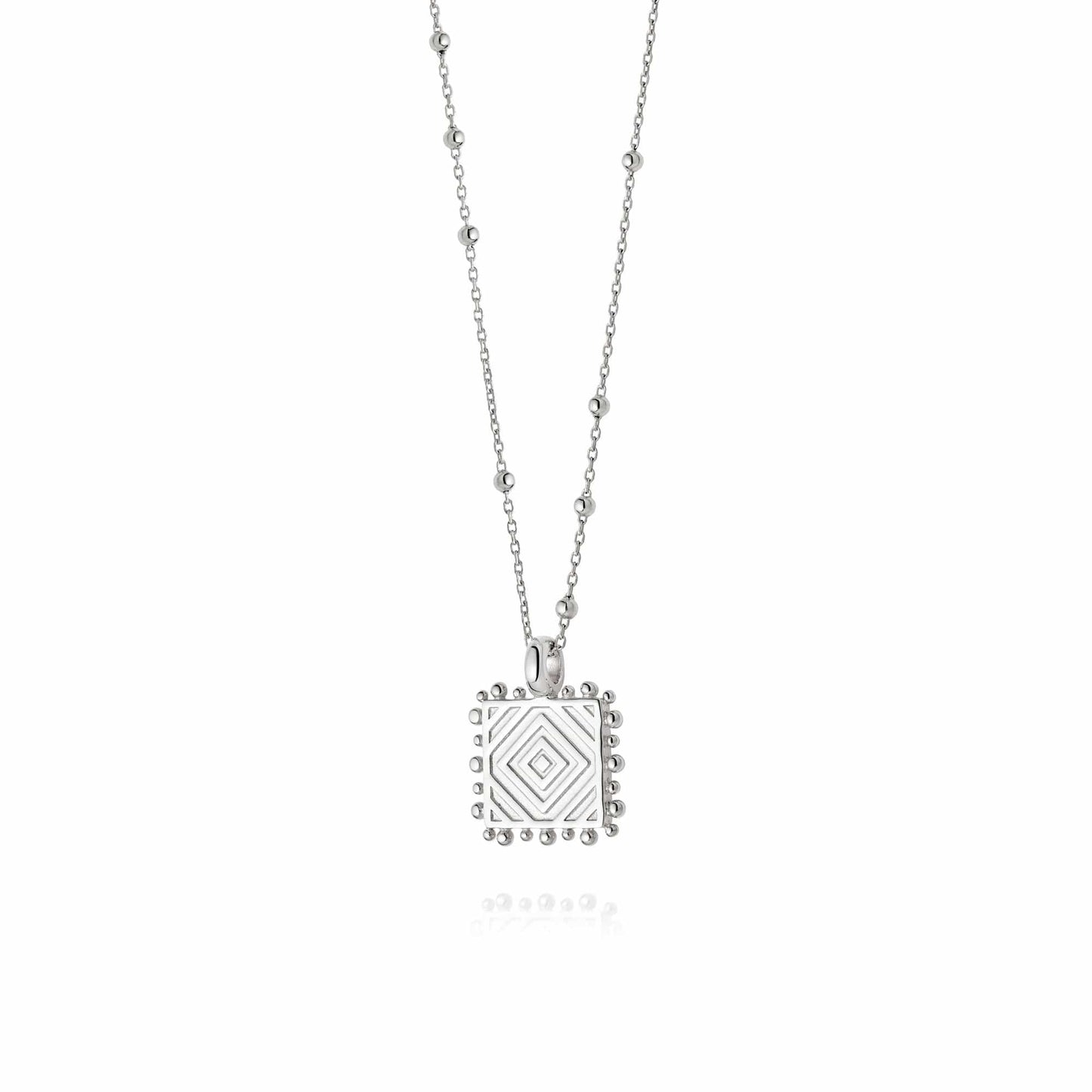 Artisan Square Necklace Sterling Silver