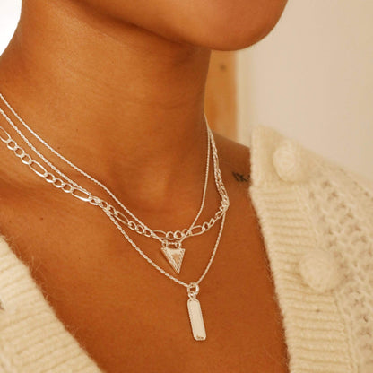 Artisan Stamped Necklace Sterling Silver