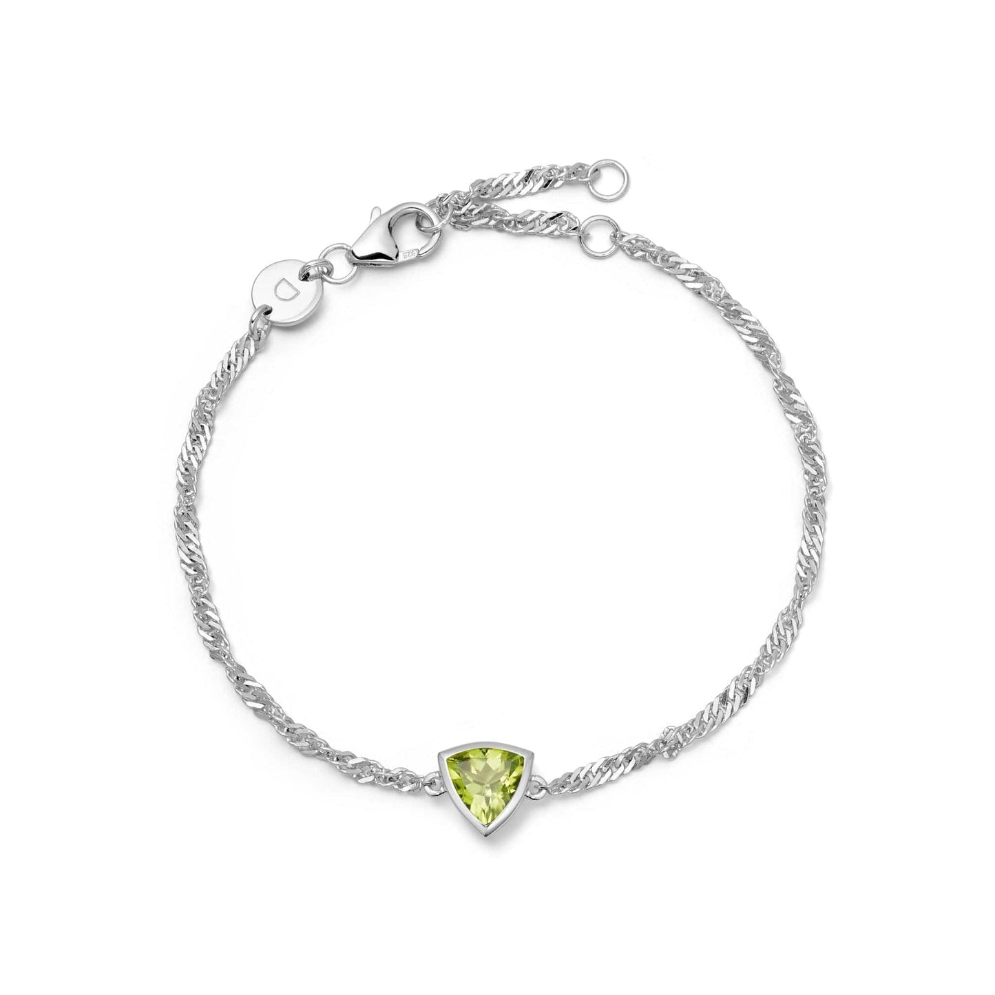Birthstone Charm Bracelet Sterling Silver
