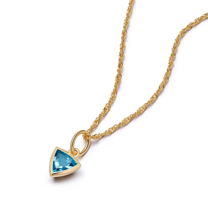 Birthstone Charm Necklace 18ct Gold Plate