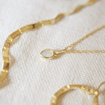 Birthstone Charm Necklace 18ct Gold Plate