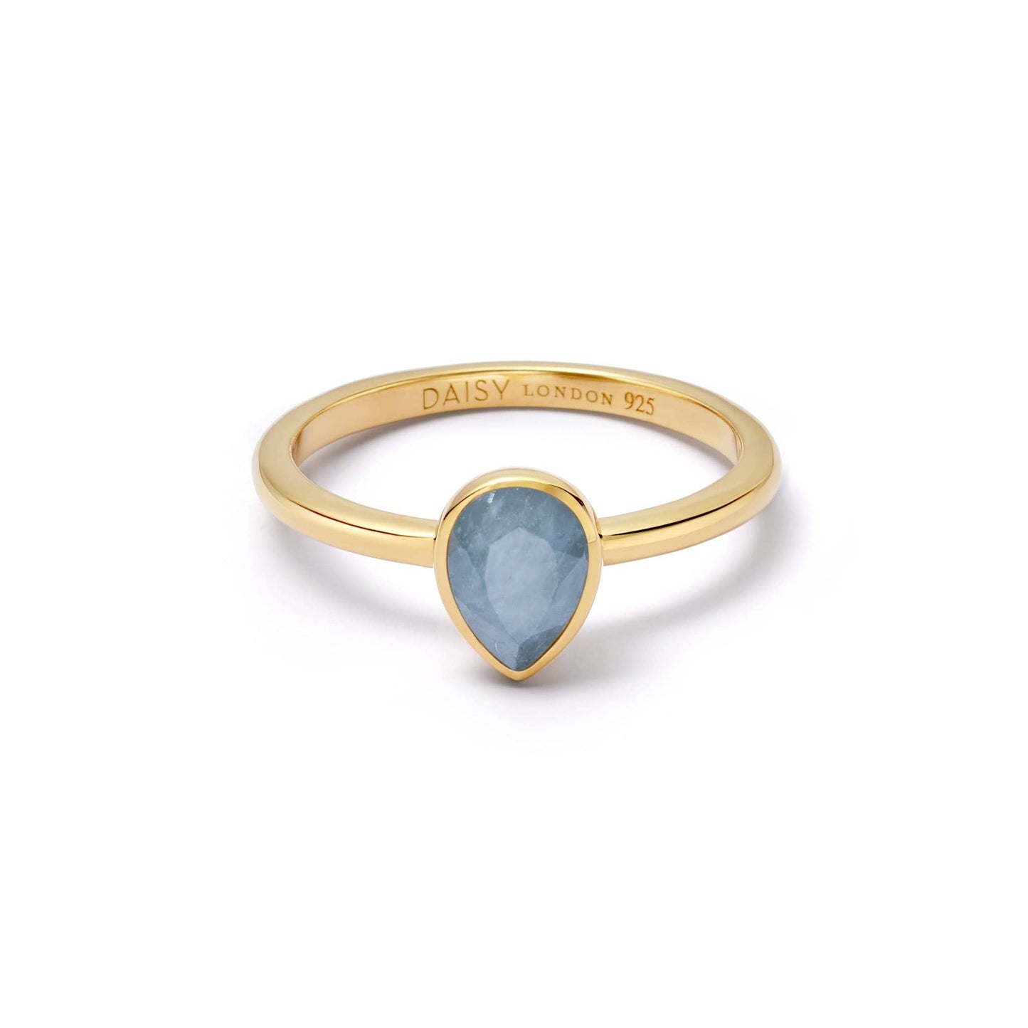 Birthstone Ring 18ct Gold Plate
