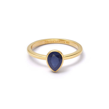 Birthstone Ring 18ct Gold Plate