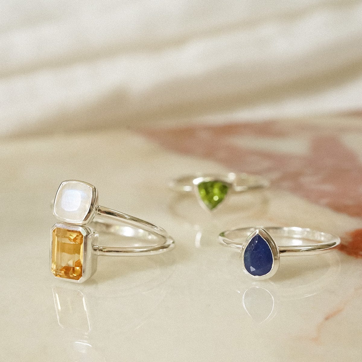 Birthstone Ring Sterling Silver
